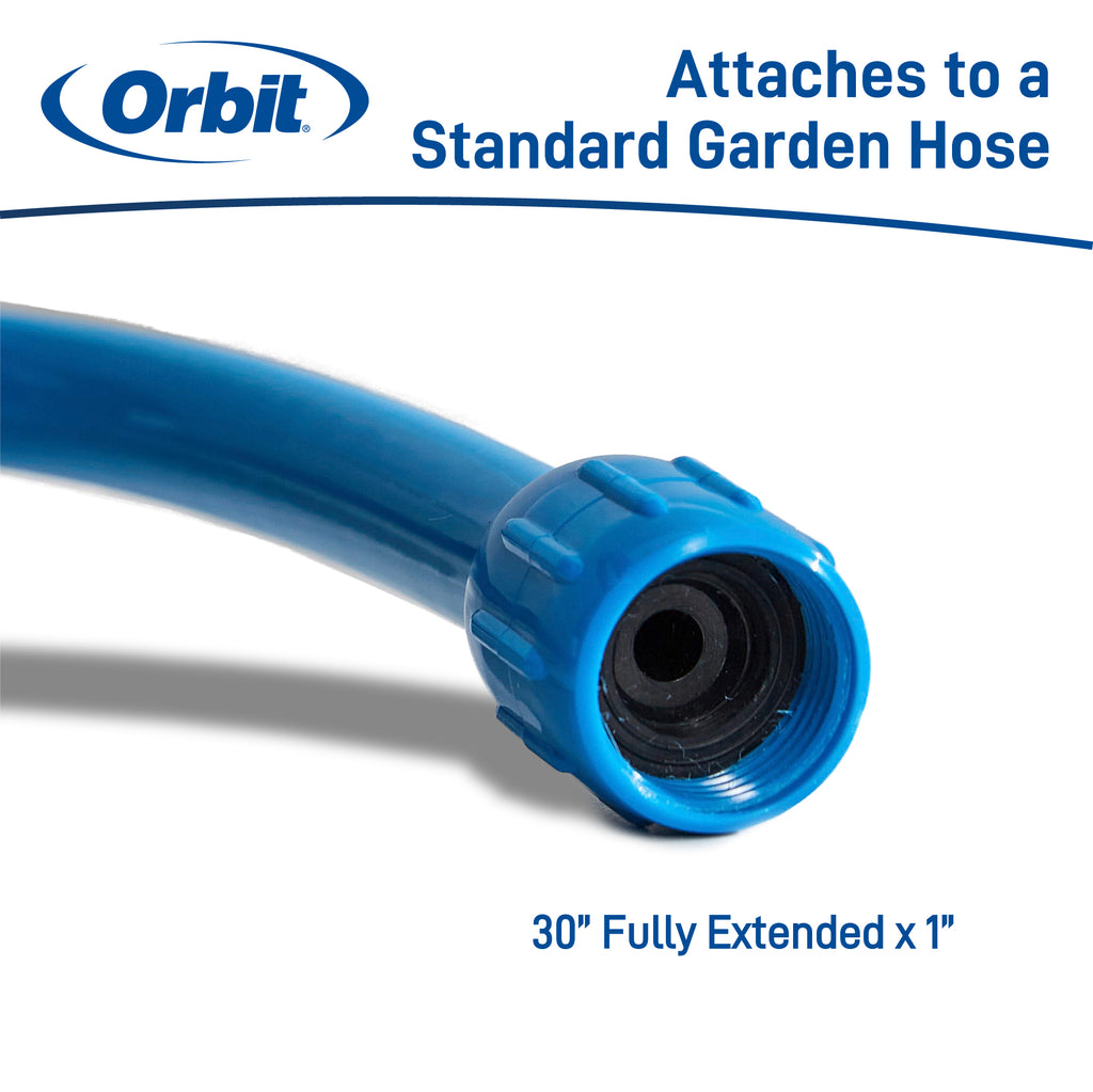 Female hose end of the adjustable mist cooling sprayer. 