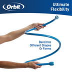 Blue flex cobra personal mist cooling sprayer, bending into different shapes and forms. 
