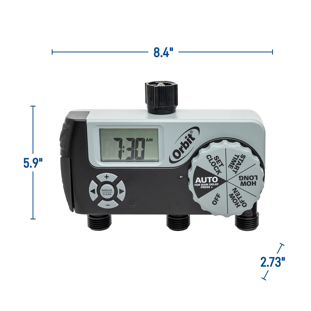 3 Outlet (1 Manual/2 Digital) Hose Faucet Timer | 56233D
