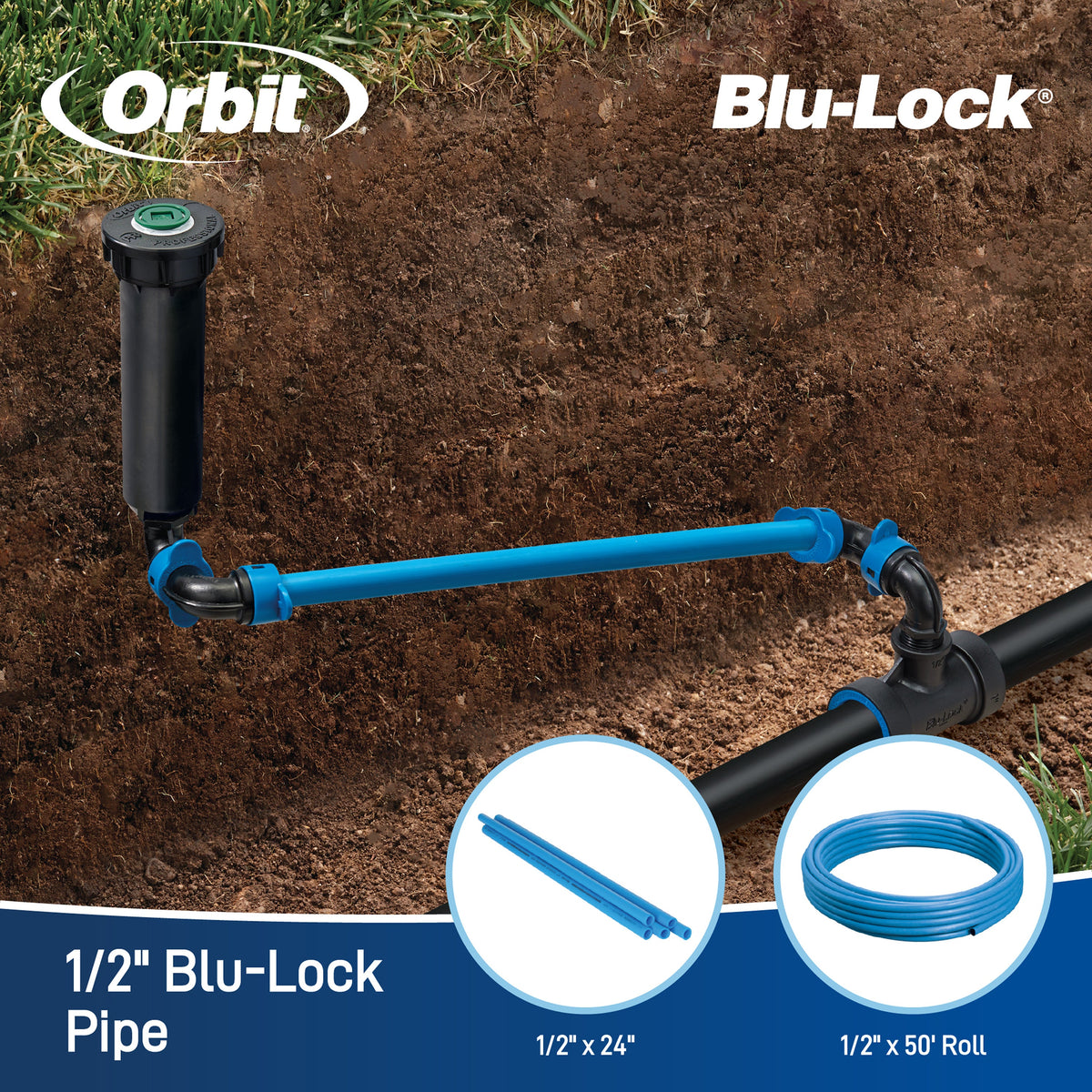 Tuyau Blu-Lock 31572 de 1/2 po x 24 po
