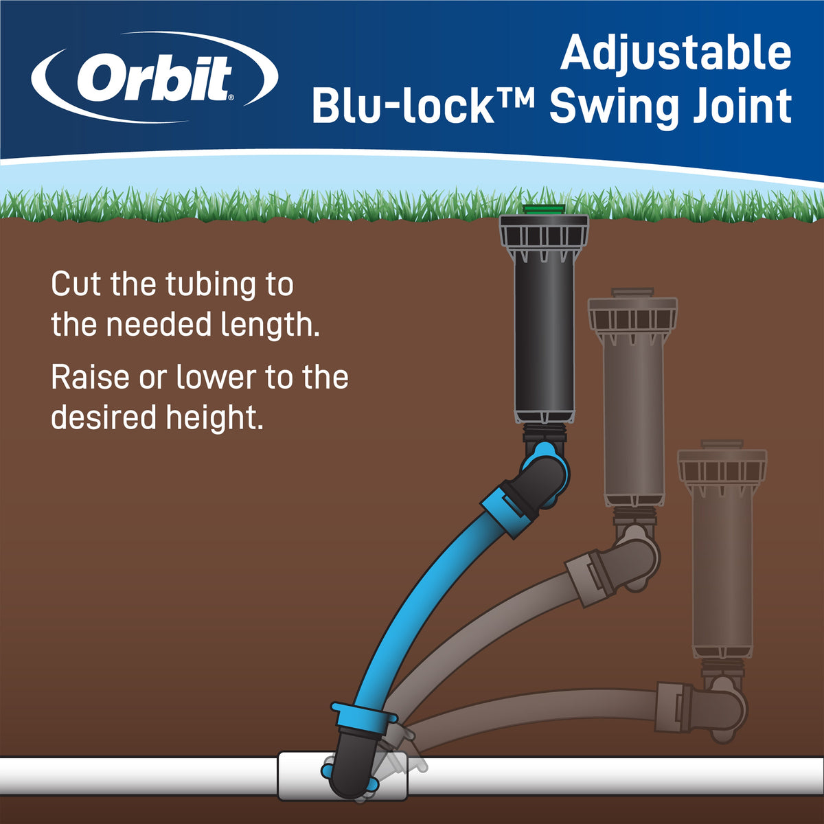 Tuyau Blu-Lock 31572 de 1/2 po x 24 po