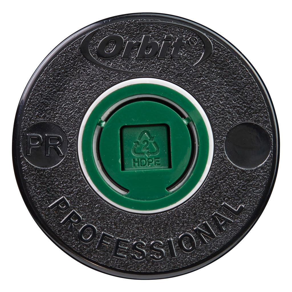 Top view of head, showing flush cap. 