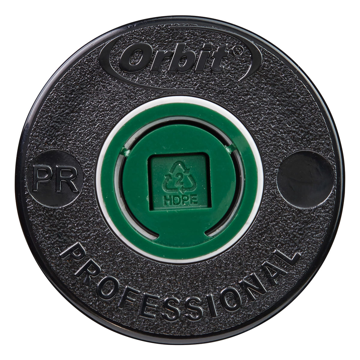 Top view of head, showing flush cap. 