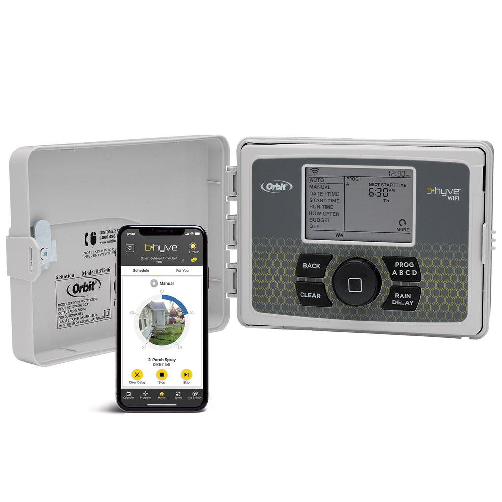 B-hyve Smart 6-Zone Indoor/Outdoor Sprinkler Controller Wi-Fi & Bluetooth | 91946