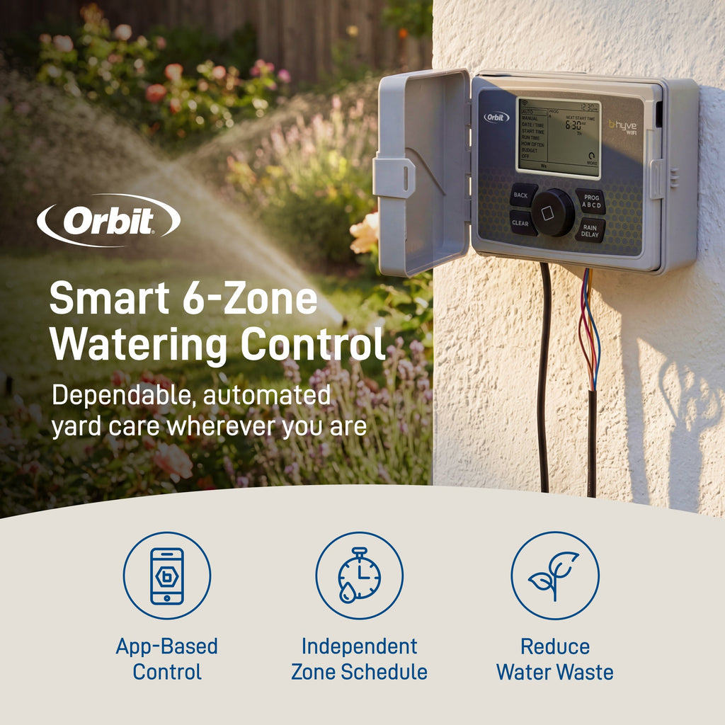 B-hyve Smart 6-Zone Indoor/Outdoor Sprinkler Controller Wi-Fi & Bluetooth | 91946