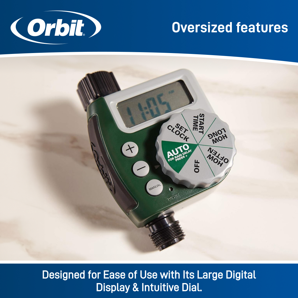 1 Outlet Programmable Hose Faucet Timer | Online Packaging| 62061
