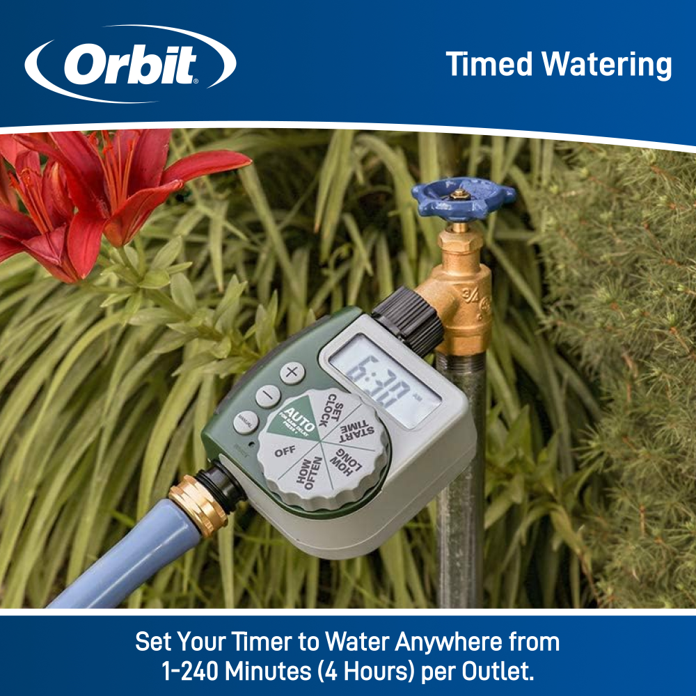 1 Outlet Programmable Hose Faucet Timer | Online Packaging| 62061