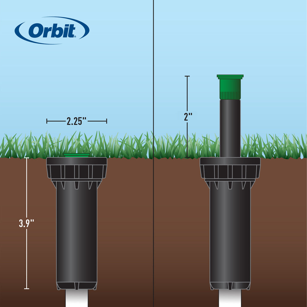 2-inch Professional Pressure-Regulating Pop-Up Spray Head Sprinkler with 4-foot Adjustable Nozzle | 80301