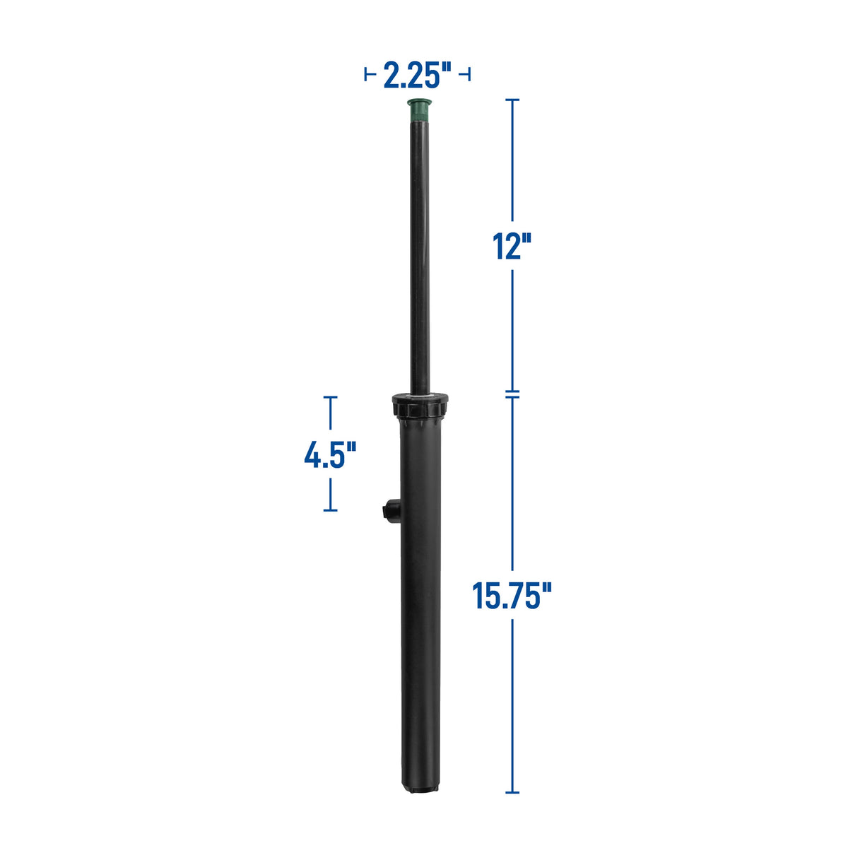 Tête d'arrosage 400 Series 30 cm avec buse réglable en laiton de 4,5 m
