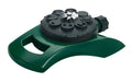 8-pattern plastic turret sprinkler.
