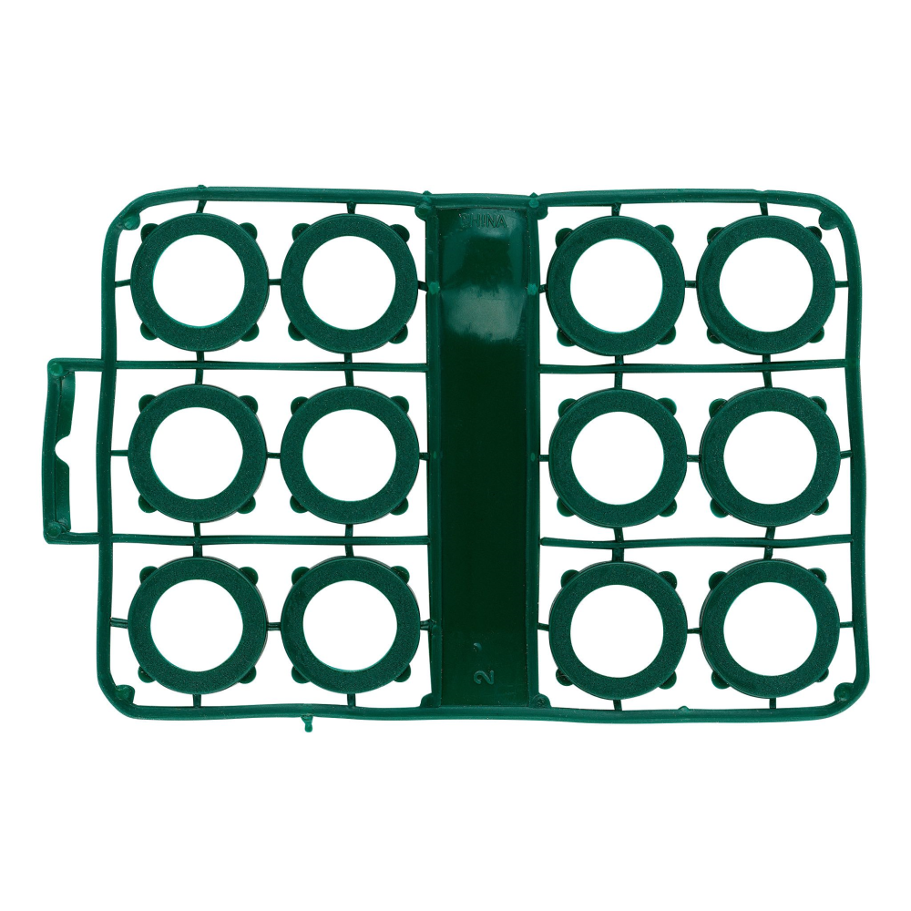 Green vinyl hose washer sheet, 12-p.k