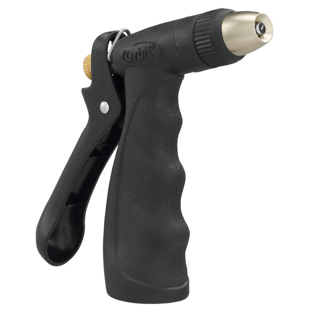 Black adjustable zinc rear trigger metal-tip compact nozzle.