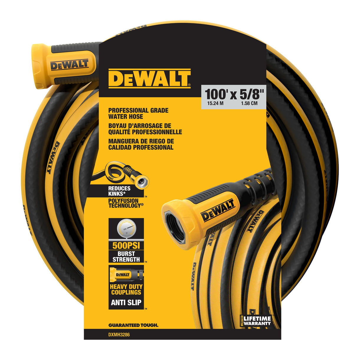 Tuyau d'arrosage robuste de qualité professionnelle DEWALT® de 15 m DXMH3285