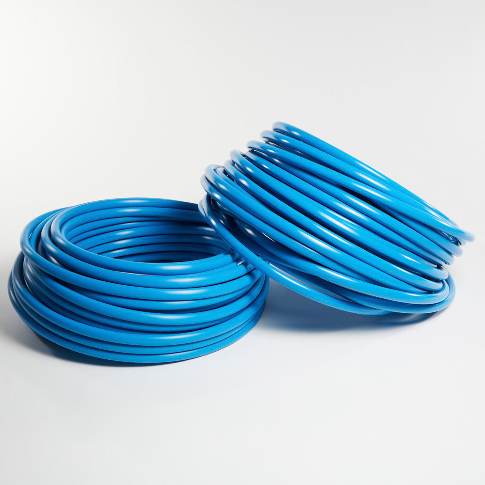Two coils of Blu-lock tubing. 
