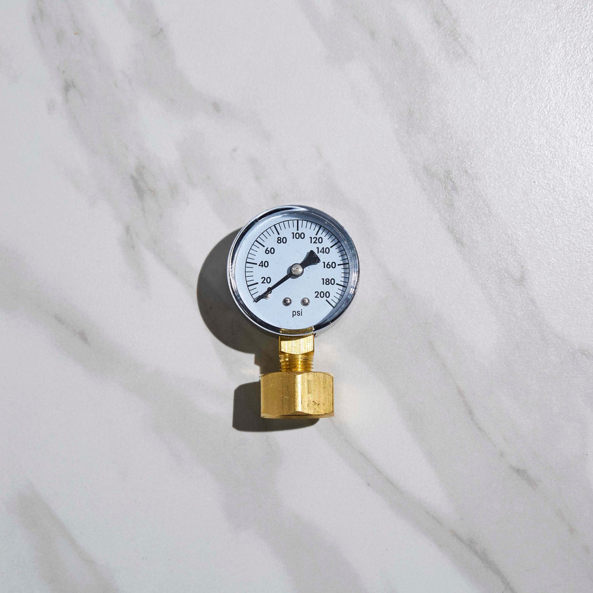 A 200 pound pressure gauge. 