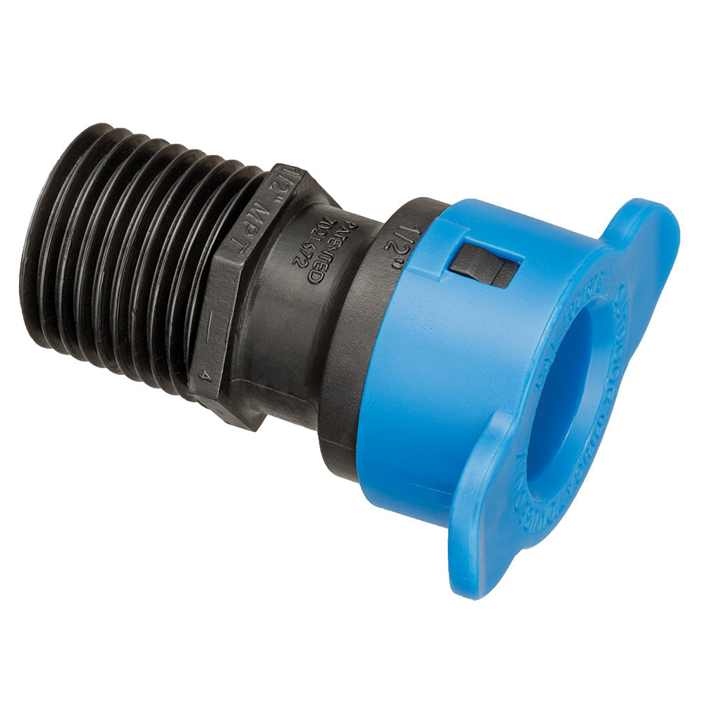 Adaptateur Blu-Lock mâle 1/2 po x 1/2 po à filetage de tuyau