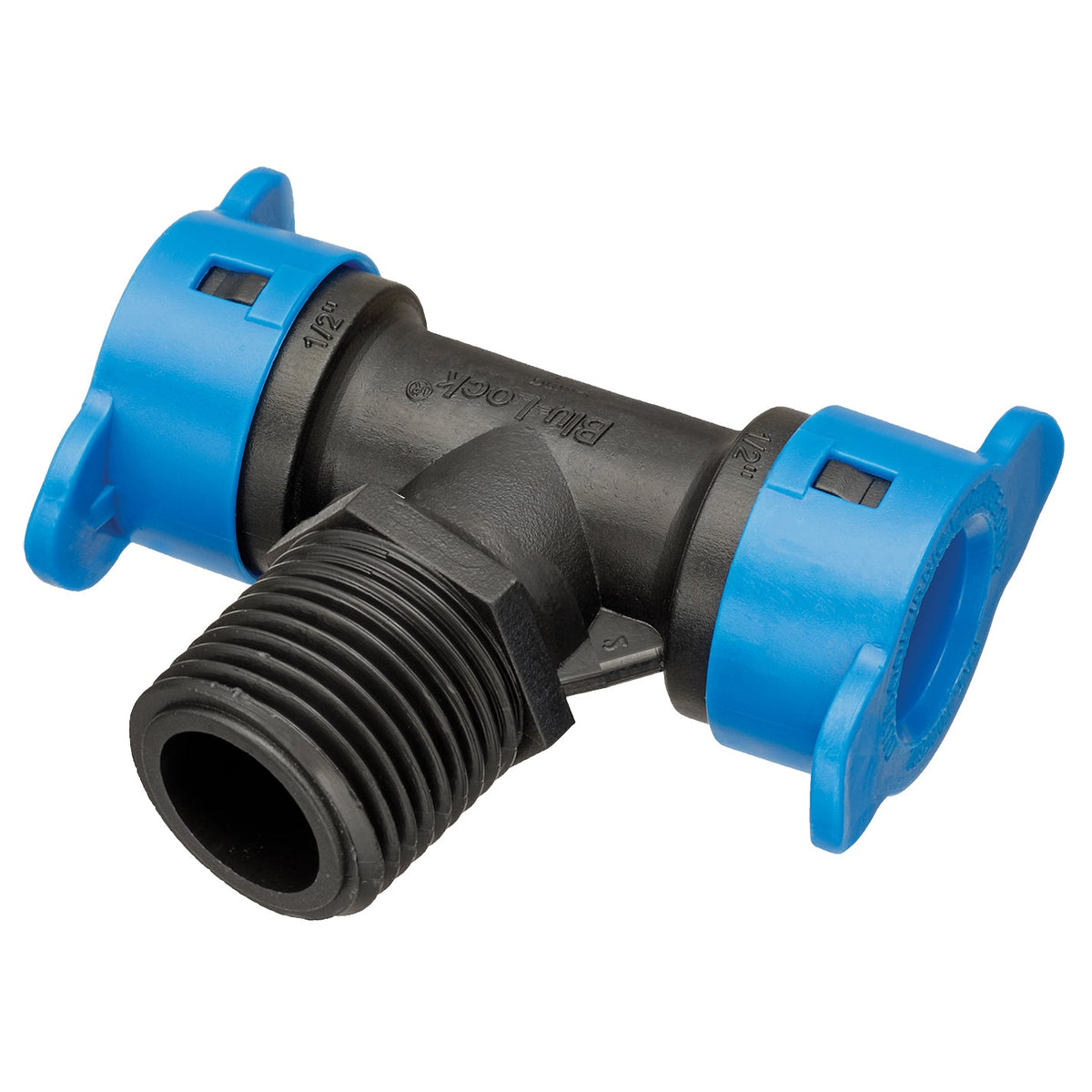 Raccord en T à filetage mâle Blu-Lock 1/2 po x 1/2 po
