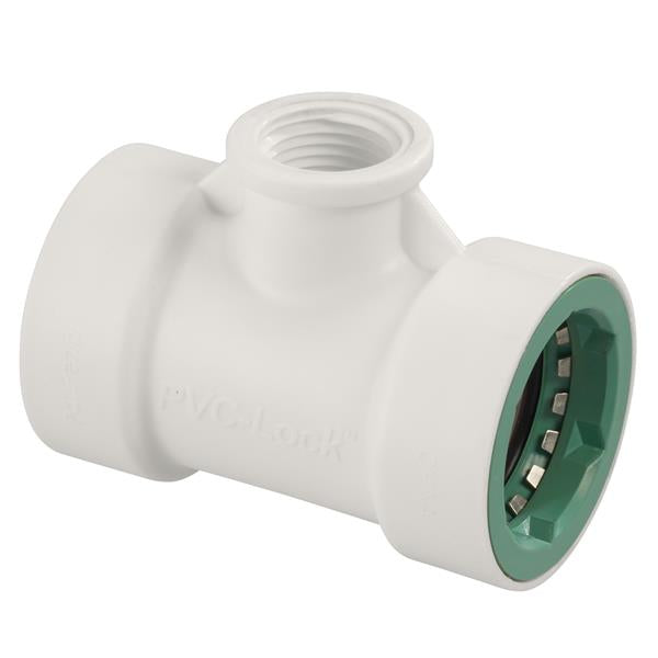 Té PVC-Lock taraudé femelle 1/2" x 1/2"