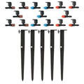 12" Micro-Sprinkler Stakes with Full - 1/2 and 1/4 Snap-On Nozzles - 5 count